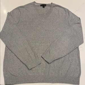 Banana Republic Light Gray V-Neck Sweater